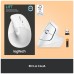 LOGITECH Raton Inalambrico 6 botones Ergonomico, Vertical, Videojuegos color Blanco crudo