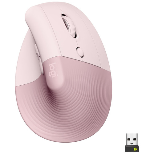 LOGITECH Raton Inalambrico 6 botones Ergonomico, Vertical, Videojuegos color Rosa-IR30 LOGITECH Raton Inalambrico 6 botones Ergonomico, Vertical, Videojuegos color Rosa