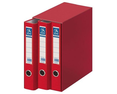 DOHE Modulo 3 archivadores lomo estrecho folio rojo-IR30 DOHE Modulo 3 archivadores lomo estrecho folio rojo