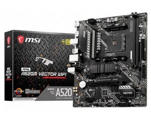 PLACA BASE MSI A520M VECTOR WIFI AM4 MATX 2XDDR4