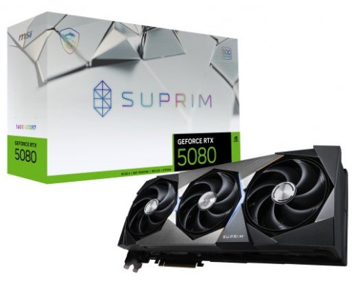 MSI SUPRIM GeForce RTX5080 16G SOC NVIDIA GeForce RTX 5080 16 GB GDDR7 (Espera 4 dias)