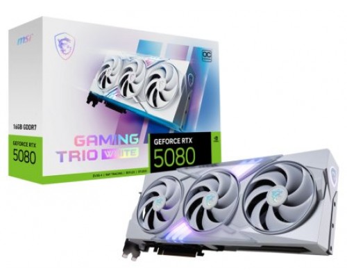 MSI GAMING GEFORCE RTX 5080 16G TRIO OC WHITE tarjeta gráfica NVIDIA 16 GB GDDR7 (Espera 4 dias)