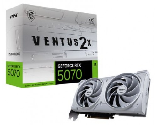MSI GeForce RTX5070 VENTUS 2X OC White NVIDIA GeForce RTX 5070 12 GB GDDR7 (Espera 4 dias)