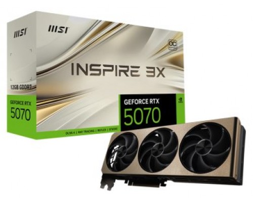 MSI GeForce RTX 5070 12G INSPIRE 3X OC NVIDIA 12 GB GDDR7 (Espera 4 dias)