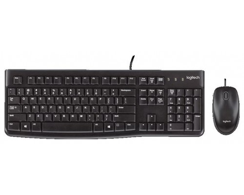 Pack Teclado Y Mouse Logitech Mk120 Frances Con Cable