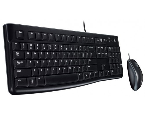 Pack Teclado Y Mouse Logitech Mk120 Italiano Con Cable