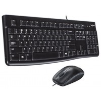 Teclado Y Mouse Logitech Mk120 Ruso Con Cable Usb