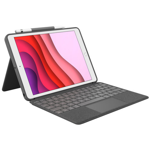 LOGITECH Funda con Teclado Combo Touch para Tablets Apple Ipad 7&ordf;/ 8&ordf;/ 9&ordf; Generaci&oacute;n 10.2" Gris