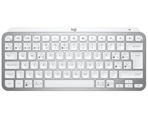 Teclado logitech mx keys gris palido wireless