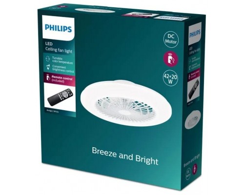 PHILIPS Ventilador techo Amigo LED 20+42W Blanco