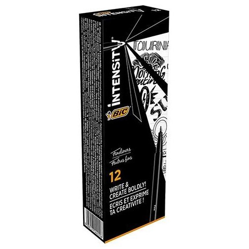 BIC Rotulador Intensity Fine punta fina negro-IR45 BIC Rotulador Intensity Fine punta fina negro