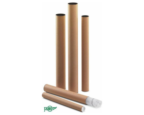 FAIBO Tubo carton con tapa plastico 640x80mm-IR31 FAIBO Tubo carton con tapa plastico 640x80mm