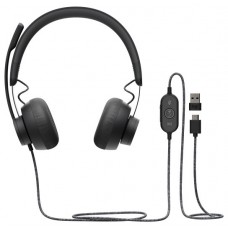 Headset Logitech Zone Wired Teams Usb-a Usb-c Graphite