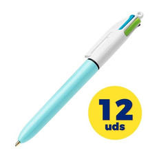 BIC Boligrafo 4 colores Fun tinta aceite punta media-IR52 BIC Boligrafo 4 colores Fun tinta aceite punta media