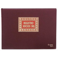 DOHE Libro registro de socios SRL forrado tela 100h numeradas folio apaisado