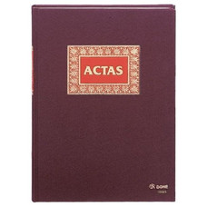 DOHE Libro actas forrado tela 50h numeradas folio