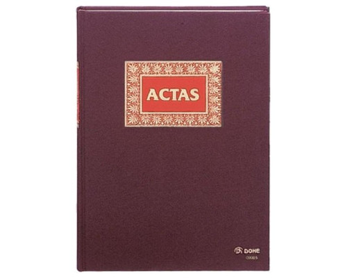DOHE Libro actas forrado tela 50h numeradas folio