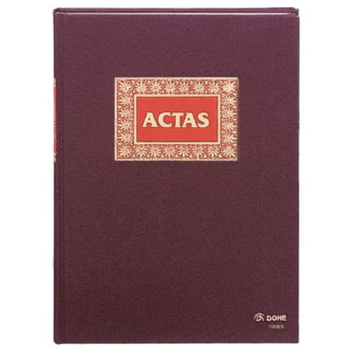 DOHE Libro actas forrado tela 50h numeradas folio-IR25 DOHE Libro actas forrado tela 50h numeradas folio
