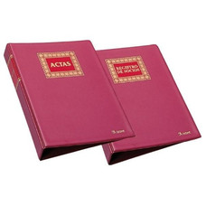 DOHE Libro registro de socios hojas moviles 100h recambiables numeradas A4