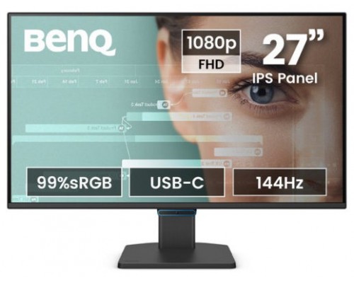 MONITOR BENQ GW2790C (9H.LNPLB.QBE) 27&rdquo; 1080P FHD 144HZ IPS EYE-CARE, USB-C, CERTIFICADO TUV (Espera 4 dias)