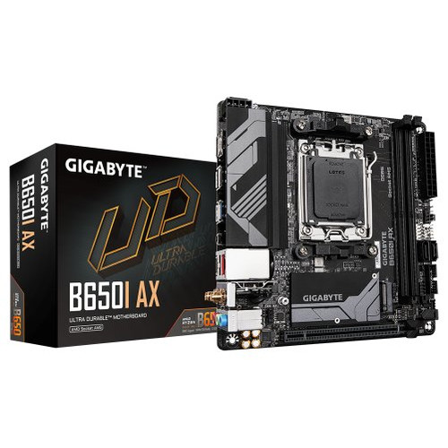 GIGABYTE B650I AX Placa base - AMD Ryzen serie 9000, VRM de 5+2+1 fases, hasta 6400 MHz DDR5 (OC), 1xPCIe 4.0 M.2, LAN 2,5 GbE, WIFI 6E, USB 3.2 Gen 2 (Espera 4 dias)-SX20 GIGABYTE B650I AX Placa base - AMD Ryzen serie 9000, VRM de 5+2+1 fases, hasta 6400 MHz DDR5 (OC), 1xPCIe 4.0 M.2, LAN 2,5 GbE, WIFI 6E, USB 3.2 Gen 2 (Espera 4 dias)