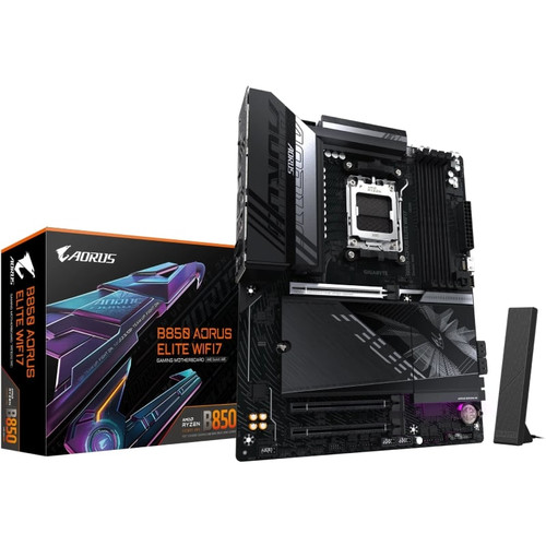 GIGABYTE B850 AORUS ELITE WIFI7 Placa Base - Procesadores AMD Ryzen Serie 9000, VRM digital de 14+2+2 fases, hasta 8200MHz DDR5 (OC), 1xPCIe 5.0 + 2xPCIe 4.0 M.2, LAN 2.5, WIFI 7, USB 3.2 Gen 2x2 (Espera 4 dias)-SX20 GIGABYTE B850 AORUS ELITE WIFI7 Placa Base - Procesadores AMD Ryzen Serie 9000, VRM digital de 14+2+2 fases, hasta 8200MHz DDR5 (OC), 1xPCIe 5.0 + 2xPCIe 4.0 M.2, LAN 2.5, WIFI 7, USB 3.2 Gen 2x2 (Espera 4 dias)