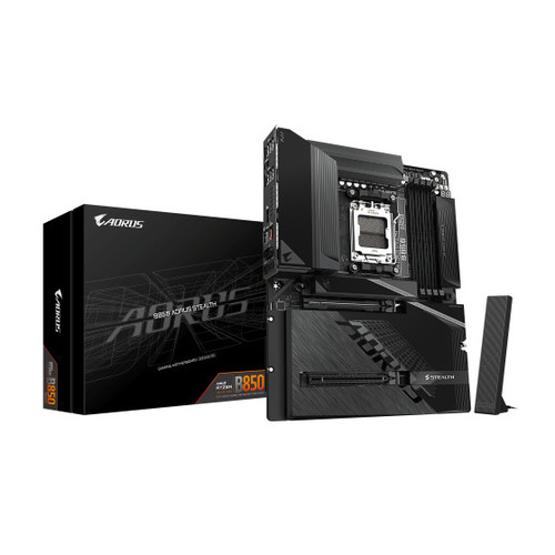 GIGABYTE B850 AORUS STEALTH Placa Base &ndash; CPUs AMD Ryzen Serie 9000, VRM digital de 14+2+2 fases, hasta 8200 MHz DDR5 (O.C.), 2&times; M.2 PCIe 5.0 + 2&times; M.2 PCIe 4.0, Wi-Fi 7, LAN 5 GbE, USB 3.2 Gen 2 (Espera 4 dias)