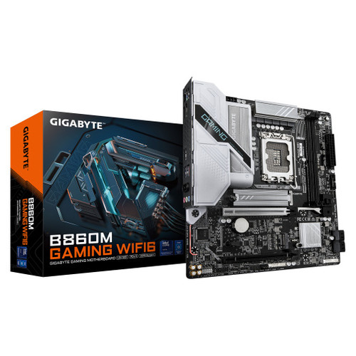 GIGABYTE B860M GAMING WIFI6 Placa Base - Intel Core Ultra Series CPUs, 8+1+2 Phases VRM, hasta 9066MHz DDR5, 1xPCIe 5.0 + 1xPCIe 4.0 M.2, 2.5GbE LAN, WIFI 6, USB 3.2 Gen 1 (Espera 4 dias)