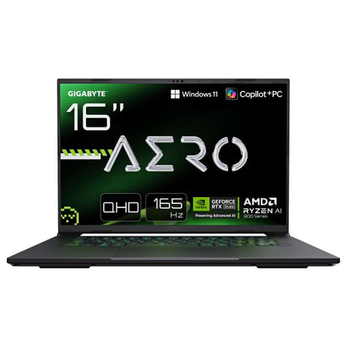 GIGABYTE AERO X16 1VH93ESC64AH Copilot+ PC AMD Ryzen AI 7 350 Port&aacute;til 40,6 cm (16") WQXGA 32 GB DDR5-SDRAM 1 TB SSD NVIDIA GeForce RTX 5060 Wi-Fi 6E (802.11ax) Windows 11 Home Gris (Espera 4 dias)