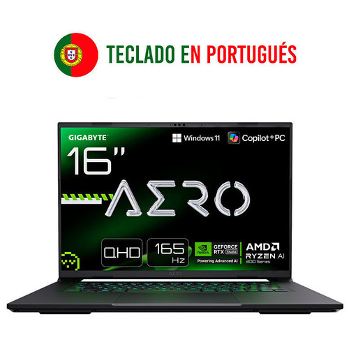 PORTATIL GIGABYTE AERO X16 2WHA3PTC65AH R9-370HX 32GB 1TB RTX5070 16" W11H-SX15 PORTATIL GIGABYTE AERO X16 2WHA3PTC65AH R9-370HX 32GB 1TB RTX5070 16" W11H