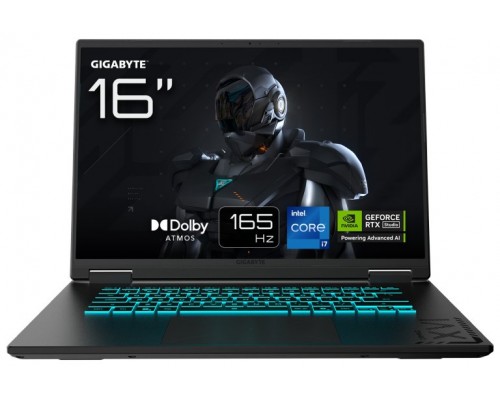 GIGABYTE GAMING A16 CWH Portátil Gaming - 16,0“, 165Hz WQXGA, Intel Core i7-13620H, NVIDIA RTX 5070, 32GB DDR5 5200MHz, 1 x SSD Gen4 de 1TB, FreeDOS, Garantía de 2 años, Dolby Atmos, GAMING A16 CWHI3ES864SD (Espera 4 dias)