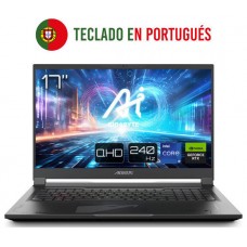 PORTATIL GIGABYTE AORUS 17X AZF-D5PT665SH I9 13980HX 4070 32GB 2TB 17" W11H