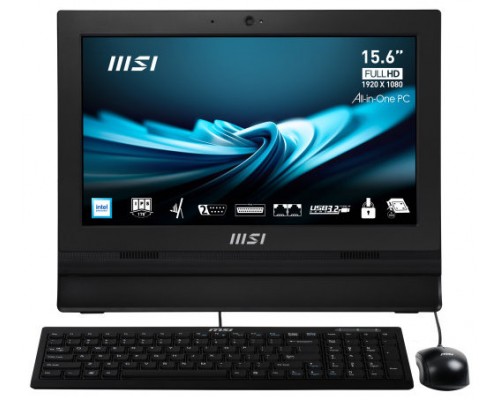 MSI Pro AP162T ADL-042XEU All-in-One PC Intel® N N100 39,6 cm (15.6") 1920 x 1080 Pixeles Pantalla táctil PC todo en uno 8 GB DDR4-SDRAM 256 GB SSD Wi-Fi 6E (802.11ax) Negro (Espera 4 dias)-SX17 MSI Pro AP162T ADL-042XEU All-in-One PC Intel® N N100 39,6 cm (15.6") 1920 x 1080 Pixeles Pantalla táctil PC todo en uno 8 GB DDR4-SDRAM 256 GB SSD Wi-Fi 6E (802.11ax) Negro (Espera 4 dias)