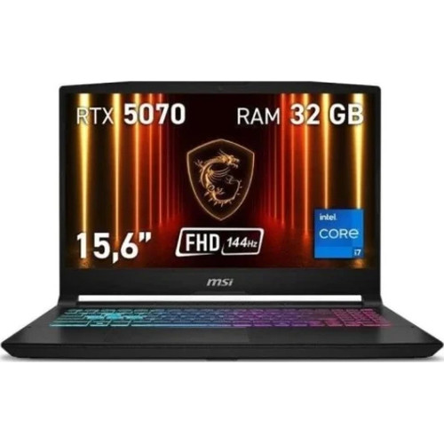 MSI PORTATIL KATANA 15 HX B14WGK-464ES. 15.6" FHD (1920*1080), 144HZ, IPS. I7-14650HX. RTX 5070, GDDR7 8GB. DDR5 16GB*2. 1TB SSD. W11 HOME. (Espera 4 dias)-SX15 MSI PORTATIL KATANA 15 HX B14WGK-464ES. 15.6" FHD (1920*1080), 144HZ, IPS. I7-14650HX. RTX 5070, GDDR7 8GB. DDR5 16GB*2. 1TB SSD. W11 HOME. (Espera 4 dias)