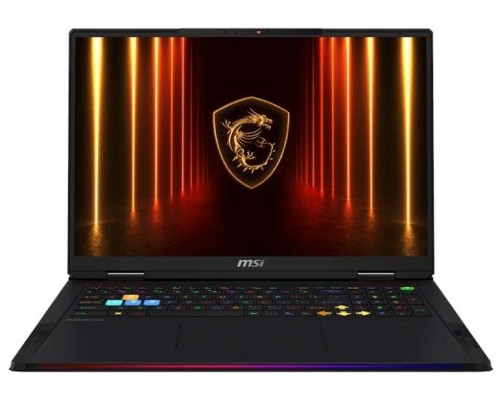 MSI PORTATIL RAIDER A18 HX A9WIG-040ES. RAIDER A18 HX A9WIG-040ES. 18" UHD (3840X2400), MINILED, 120HZ, IPS. AMD RYZEN 9 9955HX3D. NVIDIA GEFORCE RTX 5080. DDR5 32GB*2. 2TB NVME SSD. W11 HOME. NEGRO (Espera 4 dias)