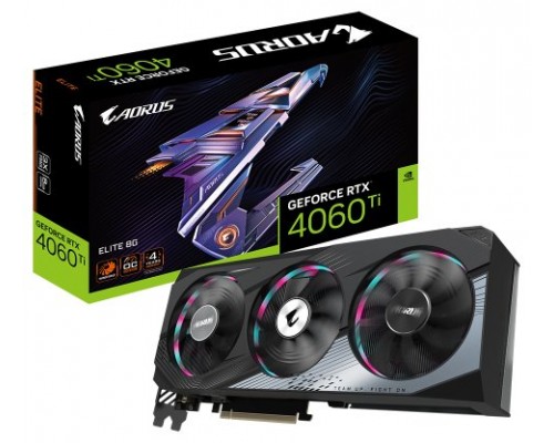 Gigabyte AORUS GeForce RTX 4060 Ti ELITE 8G NVIDIA 8 GB GDDR6 (Espera 4 dias)