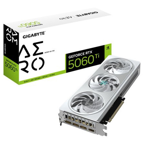 TARJETA GRAFICA GIGABYTE RTX 5060TI AERO OC 8GB GDDR7 NEGRO-SX20 TARJETA GRAFICA GIGABYTE RTX 5060TI AERO OC 8GB GDDR7 NEGRO