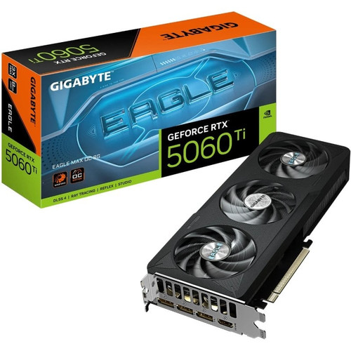GIGABYTE GeForce RTX 5060 Ti WINDFORCE MAX OC 8G Tarjeta Gráfica – 8 GB GDDR7, 128 bits, PCI-E 5.0, 2617MHz Frecuencia del núcleo, 3 x DisplayPort, 1 x HDMI, NVIDIA DLSS 4, GV-N506TEAGLEMAX OC-8GD (Espera 4 dias)-SX20 GIGABYTE GeForce RTX 5060 Ti WINDFORCE MAX OC 8G Tarjeta Gráfica – 8 GB GDDR7, 128 bits, PCI-E 5.0, 2617MHz Frecuencia del núcleo, 3 x DisplayPort, 1 x HDMI, NVIDIA DLSS 4, GV-N506TEAGLEMAX OC-8GD (Espera 4 dias)