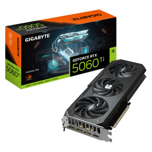 GIGABYTE GeForce RTX 5060 Ti GAMING 16G Tarjeta Gráfica – 16 GB GDDR7, 128 bits, PCI-E 5.0, 2572 MHz Frecuencia del núcleo, 3 x DisplayPort, 1 x HDMI, NVIDIA DLSS 4, GV-N506TGAMING-16GD (Espera 4 dias)-SX20 GIGABYTE GeForce RTX 5060 Ti GAMING 16G Tarjeta Gráfica – 16 GB GDDR7, 128 bits, PCI-E 5.0, 2572 MHz Frecuencia del núcleo, 3 x DisplayPort, 1 x HDMI, NVIDIA DLSS 4, GV-N506TGAMING-16GD (Espera 4 dias)