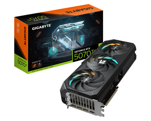GIGABYTE GeForce RTX 5070 Ti GAMING 16G Tarjeta gr&aacute;fica - 16 GB GDDR7, 256 bits, PCI-E 5.0, Frecuencia del n&uacute;cleo 2452 MHz, 3 x DP 2.1b, 1 x HDMI 2.1b, DLSS 4, GV-N507TGAMING-16GD (Espera 4 dias)