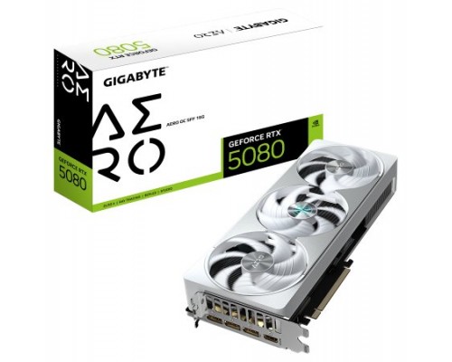 GIGABYTE GeForce RTX 5080 AERO OC SFF 16G Tarjeta Gráfica - 16GB GDDR7, 256 bits, PCI-E 5.0, 2730MHz Core Clock, 3 x DisplayPort, 1 x HDMI, GV-N5080AERO OC-16GD (Espera 4 dias)