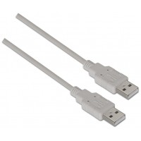 AISENS - CABLE USB 2.0, TIPO A/M-A/M, BEIGE, 2.0M