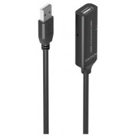 CABLE USB 2.0 PROLONGADOR CON AMPLIFICADOR AM-AH NEGRO