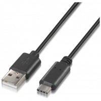CABLE USB AISENS USB2.0 3A USB-C/M - A/M 1.0M NEGRO