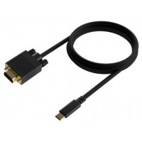 AISENS - CABLE CONVERSOR USB-C A VGA, USB-C/M-HDB15/H, NEGRO, 0.8M