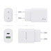 AISENS - CARGADOR 20W, 1xUSB-C PD3.0, 1xUSB-A QC3.0, BLANCO