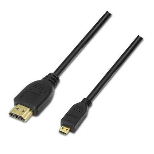 AISENS - CABLE MICRO HDMI ALTA VELOCIDAD / HEC, A/M-D/M, NEGRO, 0.8M-IR61 AISENS - CABLE MICRO HDMI ALTA VELOCIDAD / HEC, A/M-D/M, NEGRO, 0.8M