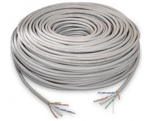 AISENS - BOBINA CABLE DE RED RJ45 CAT.6 UTP RÍGIDO AWG24, GRIS, 100M