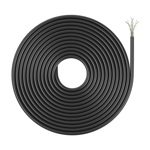 AISENS - CABLE DE RED EXTERIOR IMPERMEABLE RJ45 CAT.6 UTP RIGIDO CCA AWG23, NEGRO, 305M