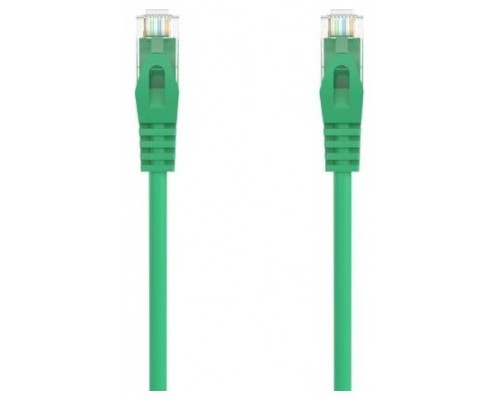 AISENS - CABLE DE RED LATIGUILLO RJ45 LSZH CAT.6A 500 MHZ UTP AWG24, VERDE, 1.5M